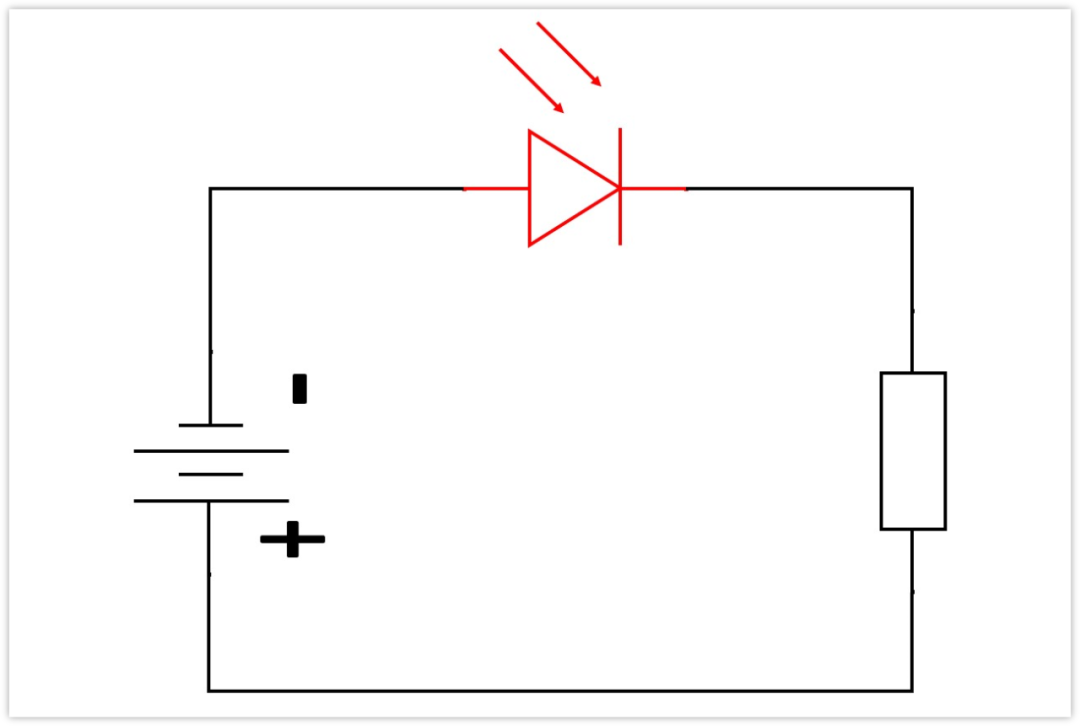 光敏二极管工作电路示意图