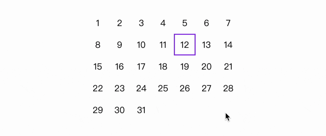 日期范围选择器最终效果