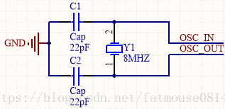 STM32外部8MHz晶振电路原理图
