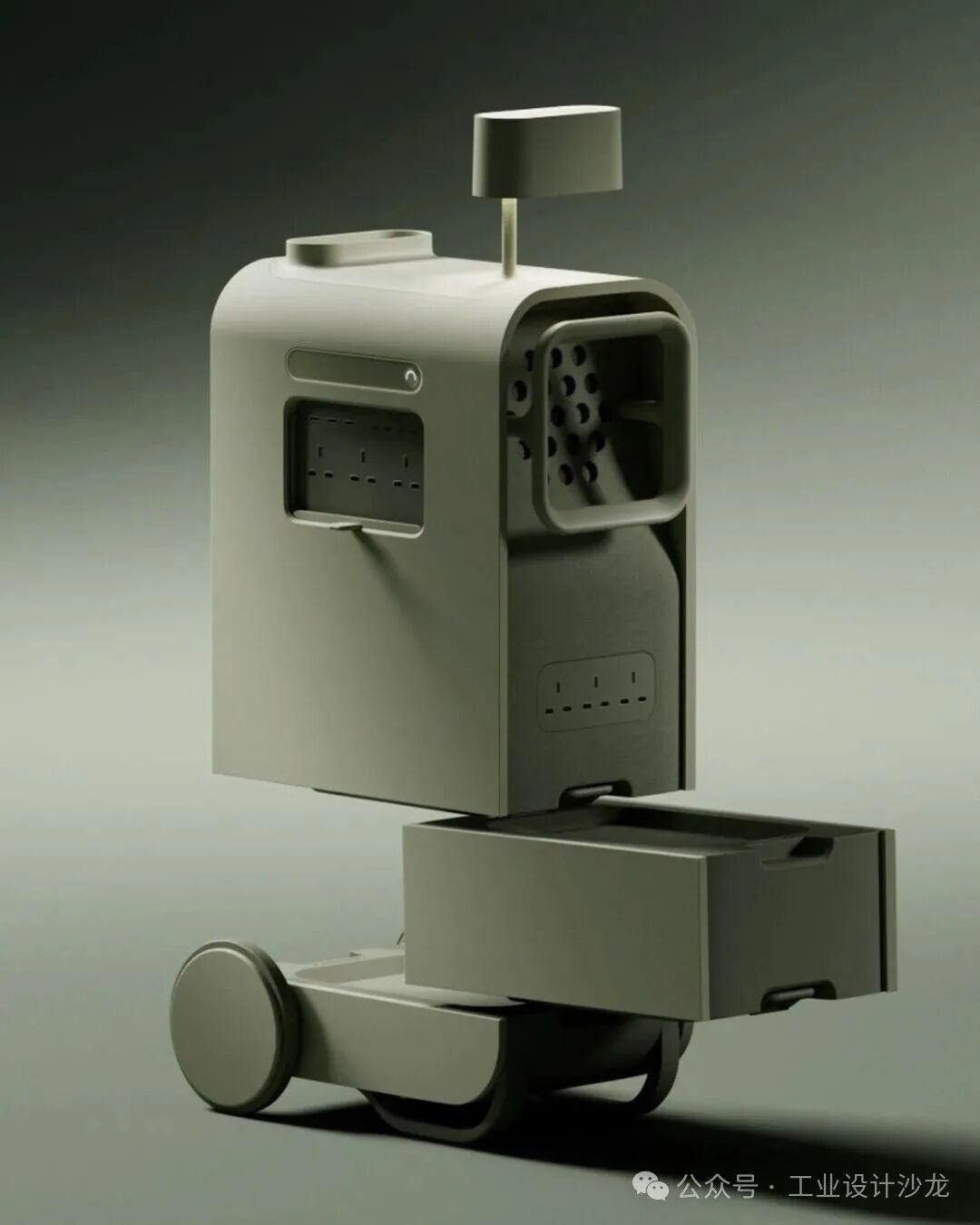 灰白色机器人造型设备设计