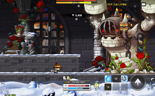 像素风格横版关卡战斗截图