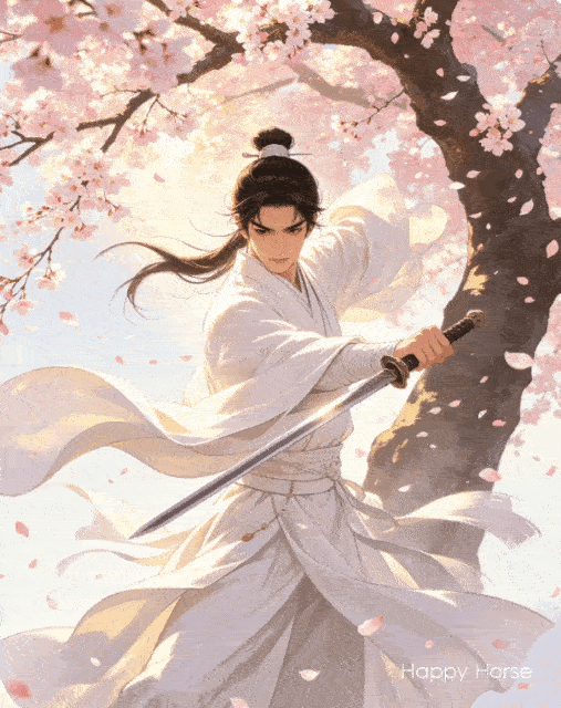 古风剑客舞剑动态展示