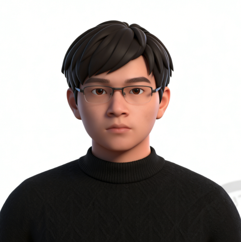 戴着眼镜的3D动画男性角色