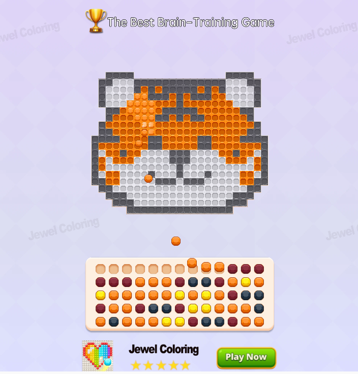 Jewel Coloring可玩广告落地页宣传图