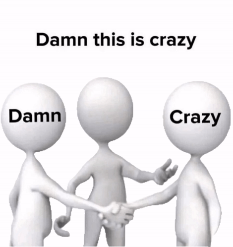Damn this is crazy 网络迷因图