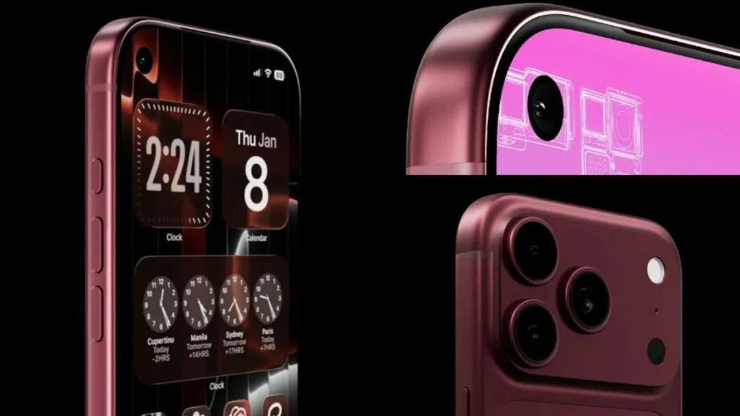 iPhone 18渲染图与硬件信息展示