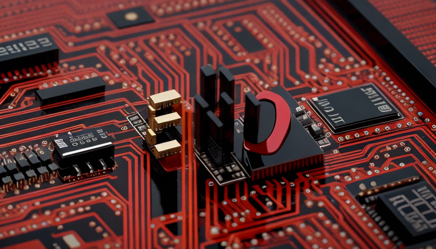 芯片电路板细节图