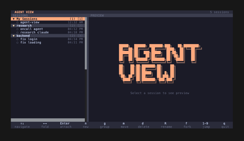 Agent View 主界面会话列表