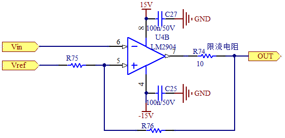 带正反馈的迟滞电压比较器电路