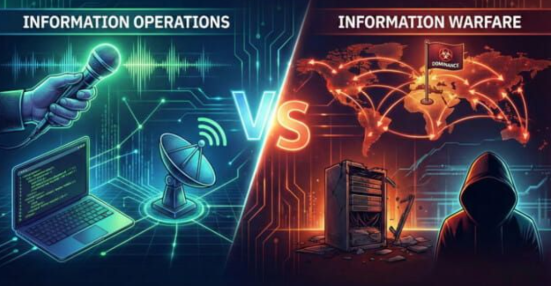 信息作战与信息战的对比图示