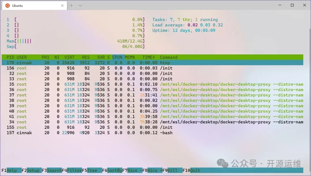 Ubuntu系统资源监控截图