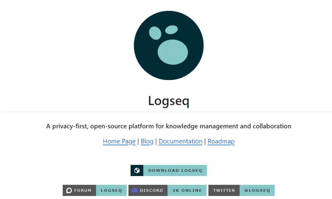 Logseq 官网首页