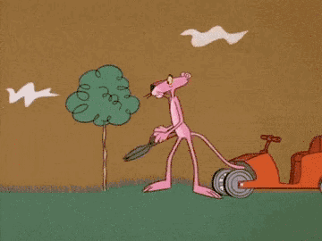 粉红豹剪树动图