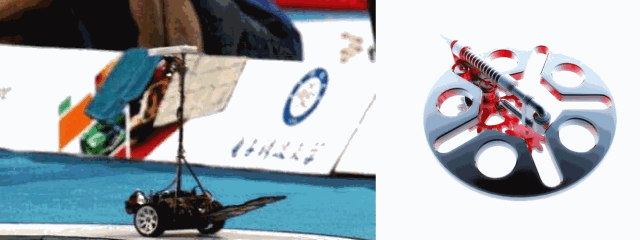 智能车机器人底盘与内部结构特写