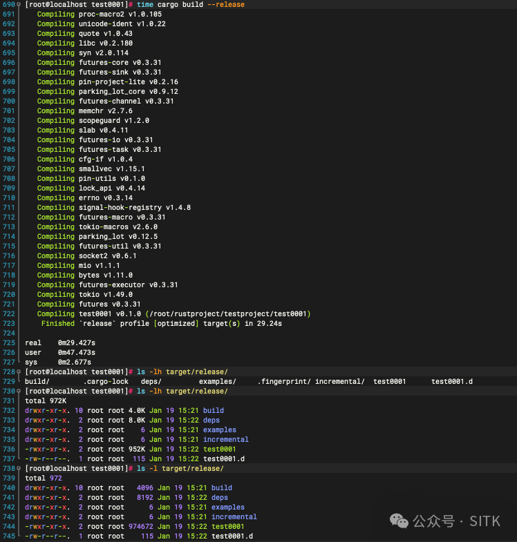 Rust编译过程截图