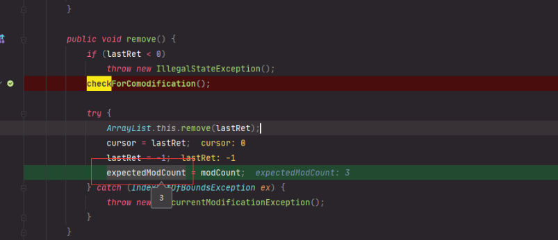 Iterator remove方法源码