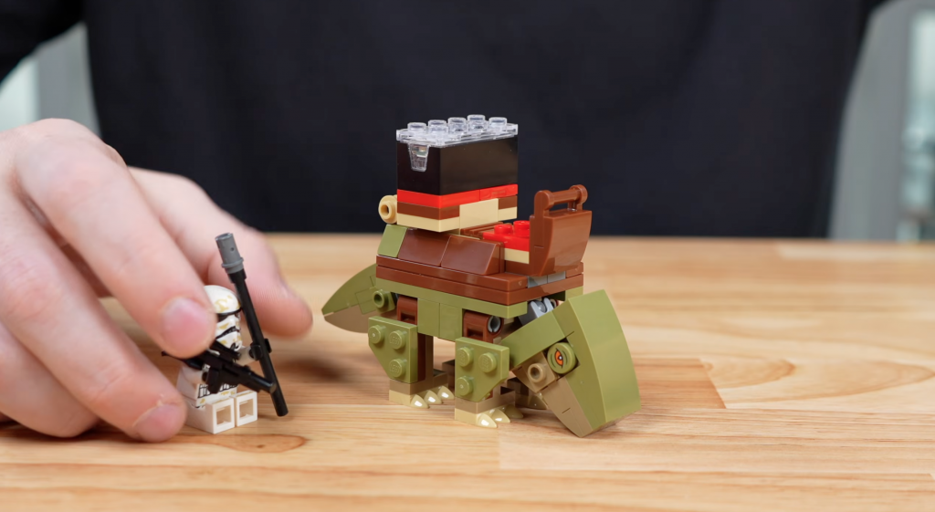 乐高智能积木安装在恐龙载具上