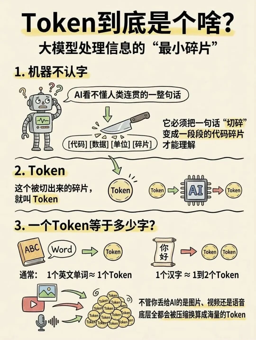 Token是信息最小碎片解释图
