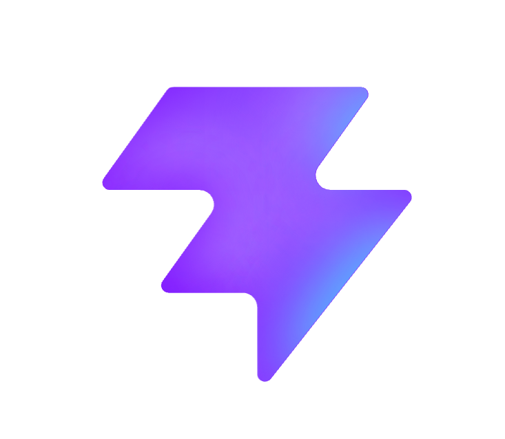 Vite 新版紫色渐变闪电 LOGO 特写