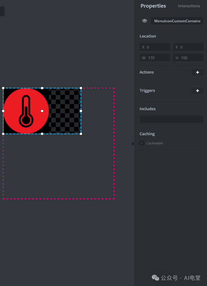 CustomContainer设计界面,包含红色图标