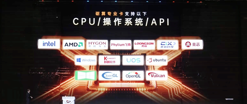 砺算显卡支持的CPU、操作系统及API列表