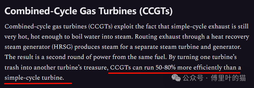 联合循环燃气轮机(CCGT)效率提升示意图