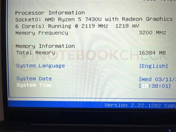 CoreBook Plus BIOS系统信息截图