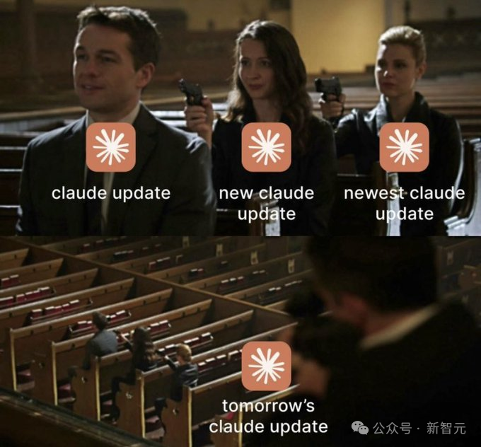 网络梗图：调侃Claude更新频率之高