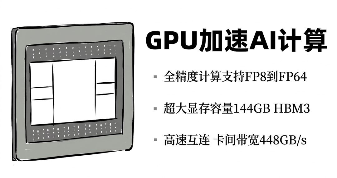 GPU加速AI计算特性说明图