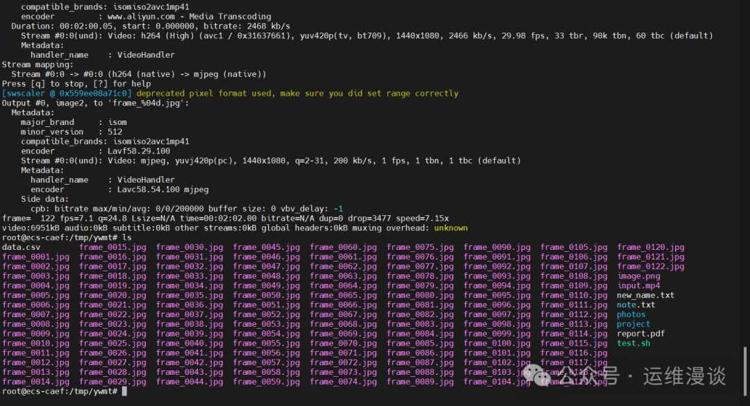 视频抽帧后生成的图片文件列表