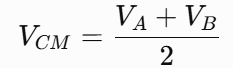 RS-485共模电压公式 V_CM = (V_A + V_B) / 2