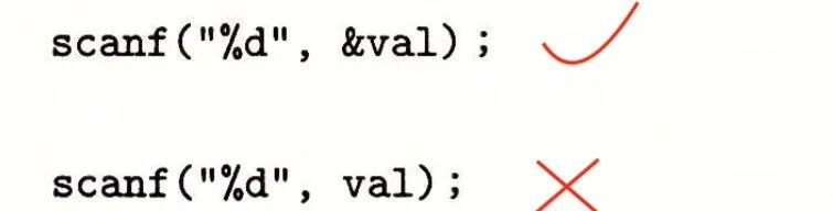 scanf函数正确与错误传参示例