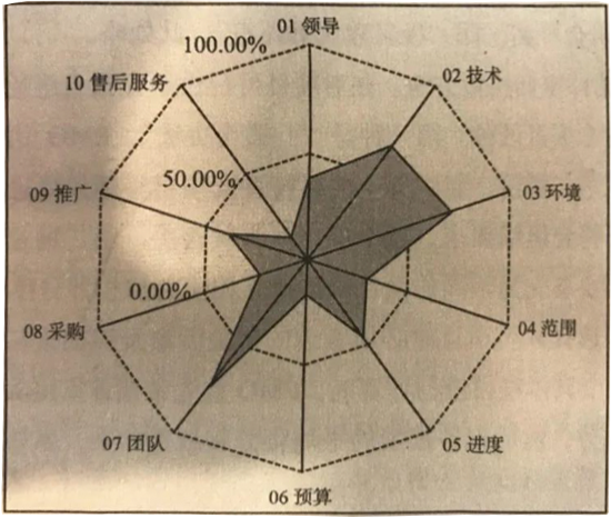 项目风险评估雷达图示例