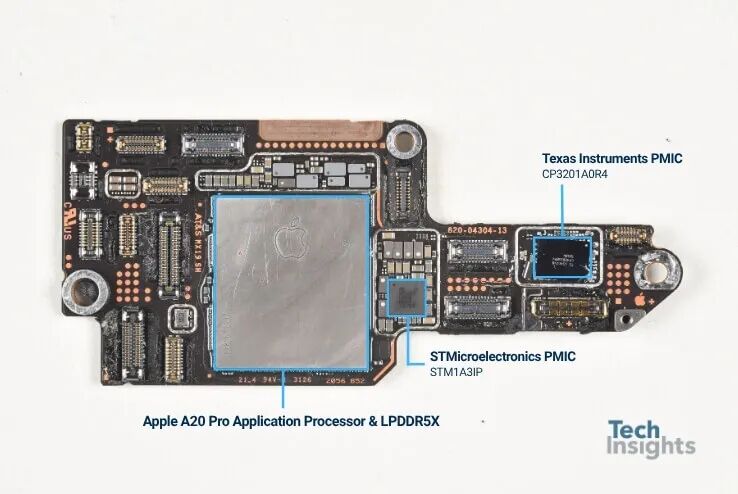iPhone 18 Pro Max 主逻辑板核心芯片标注