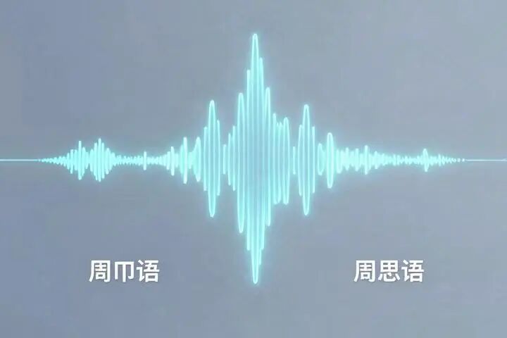 标准与带口音汉语声波对比图