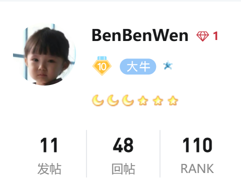 解题者BenBenWen个人资料
