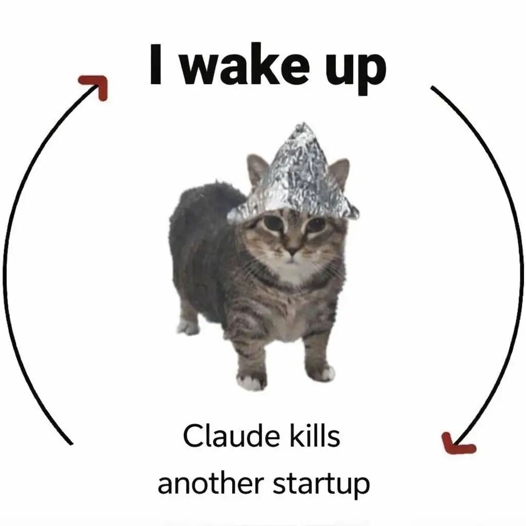 幽默梗图：Claude又“杀死”一个创业公司