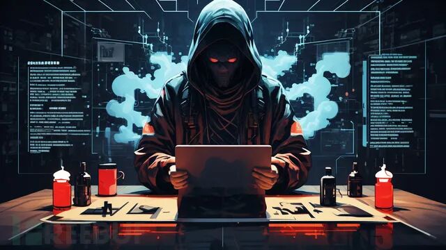 营造网络安全氛围的科幻风格黑客图片