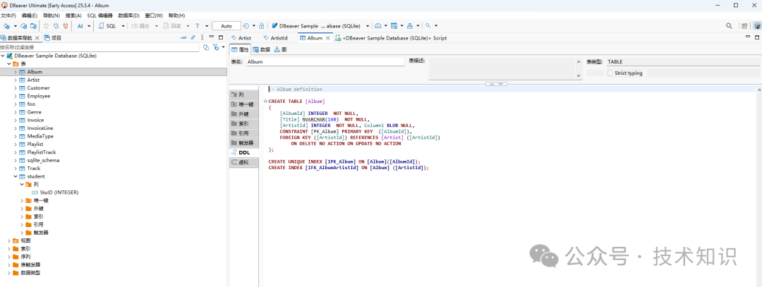 DBeaver SQL编辑器界面截图
