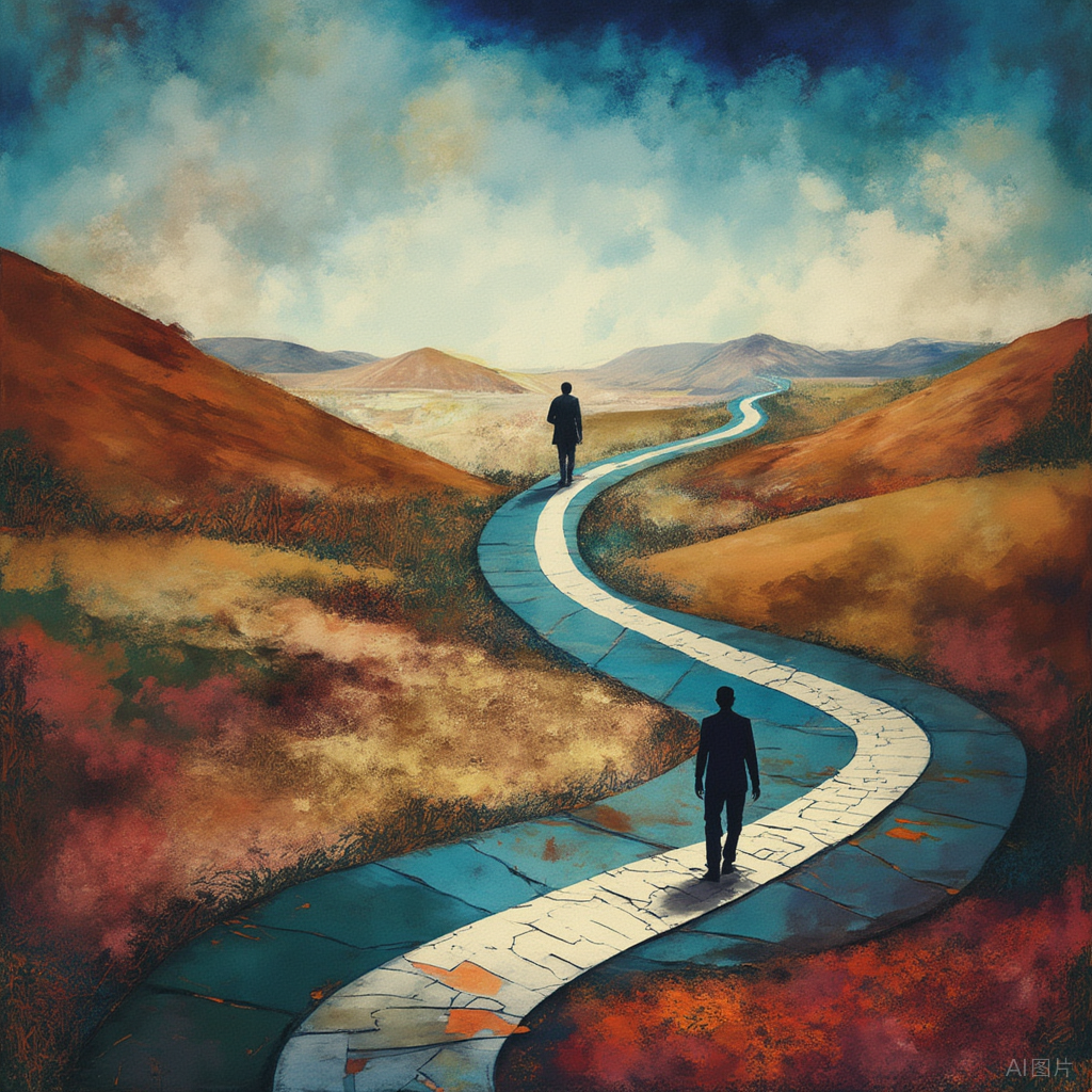 文章封面：一条蜿蜒的道路象征不同的技术路径