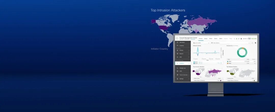 Cisco Secure Firewall 网络安全监控界面