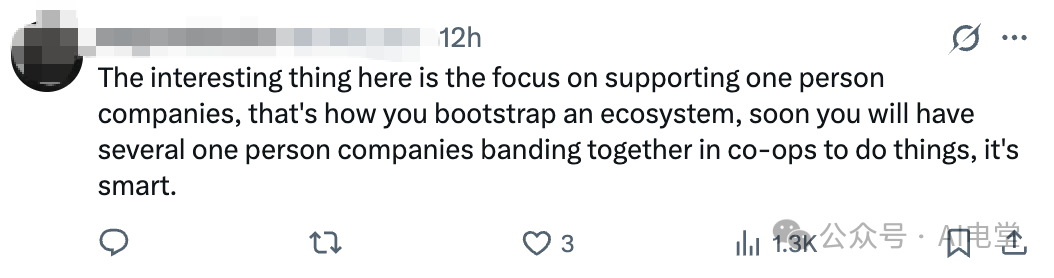 海外网友评论聚焦支持一人公司的生态建设