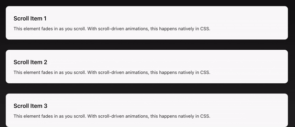 滚动驱动动画实现元素淡入效果