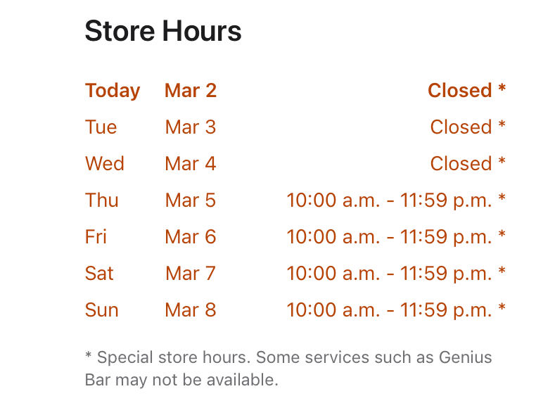 苹果阿联酋门店关闭通知