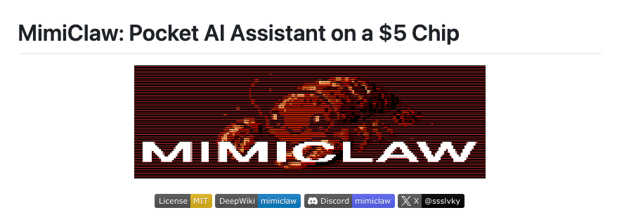MimiClaw 项目像素风格宣传图