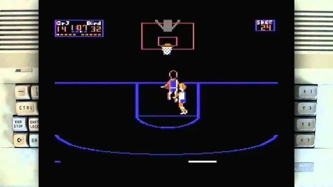 像素风格的篮球游戏画面