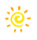 一个可爱的黄色卡通太阳图标