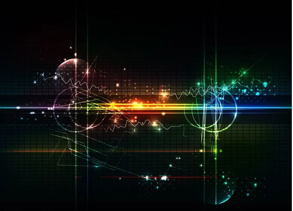 一幅充满科技感的抽象数字艺术图像
