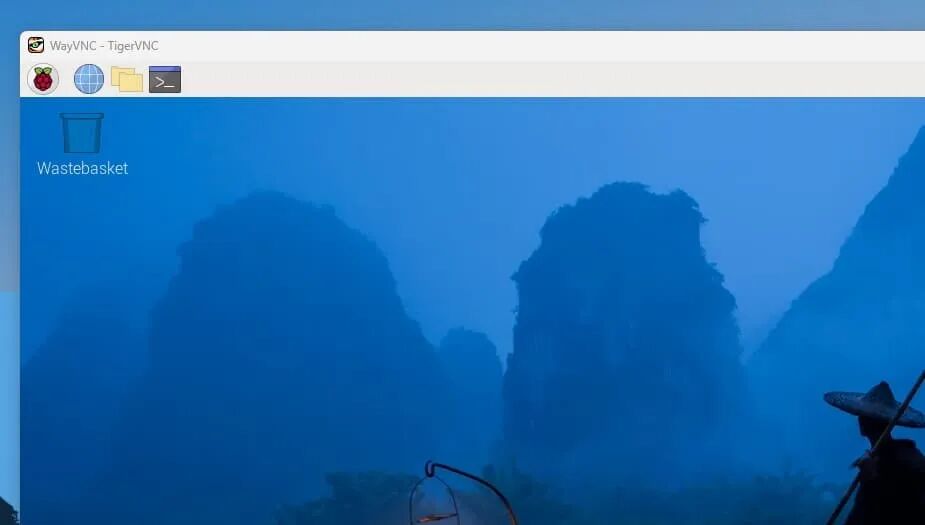 tigervnc client connected