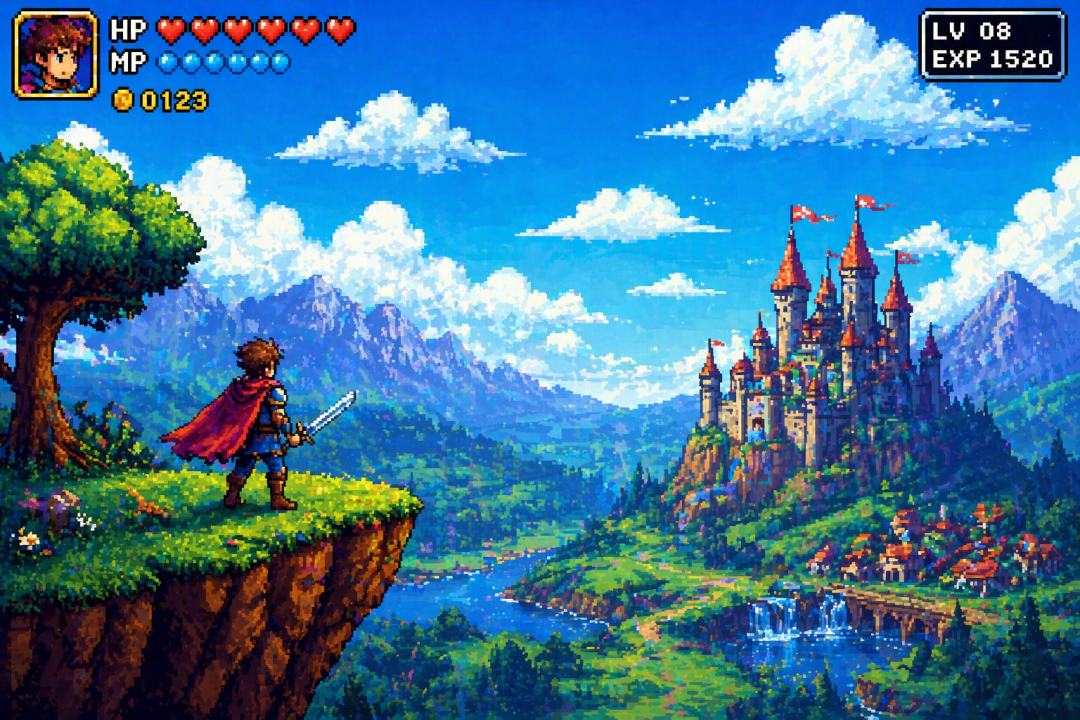 16位像素角色扮演游戏场景